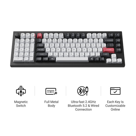 Keychron Q12 HE QMK Draadloos Aangepast Toetsenbord (US ANSI-indeling)