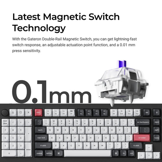 Keychron Q12 HE QMK Draadloos Aangepast Toetsenbord (US ANSI-indeling)