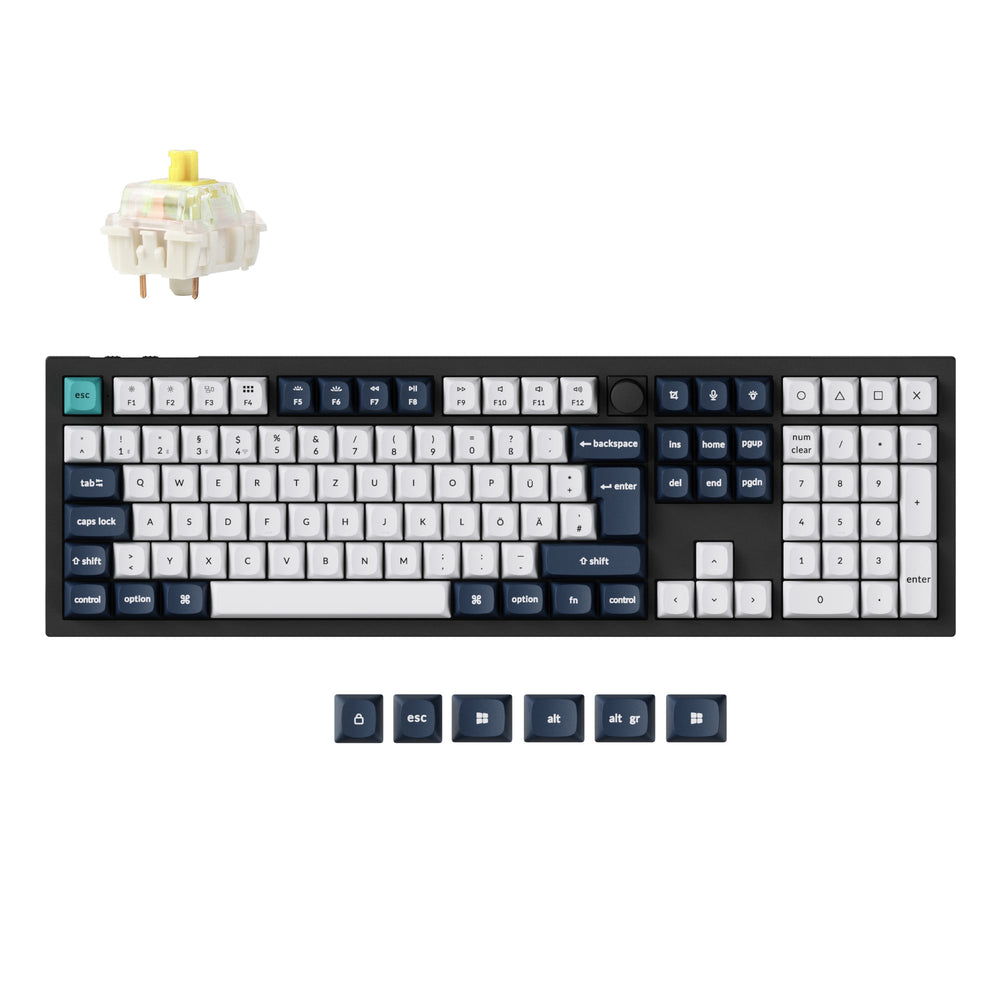 Keychron K8 Max Draadloos Mechanisch Toetsenbord – 2,4 GHz / Bluetooth / USB-C, Witte LED, QMK/VIA Programmeerbaar, PBT Keycaps, Voor Mac & Windows, Super Banana Switch – TKL (80%)