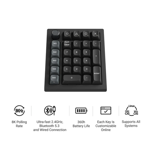 Keychron V0 Ultra 8K Draadloos Aangepast Numeriek Toetsenblok