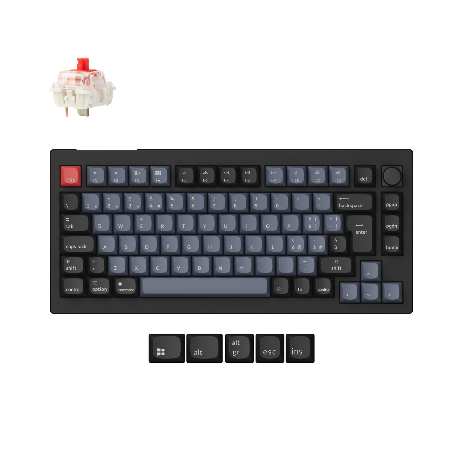 Keychron V1 Max QMK Draadloos Aangepast Mechanisch Toetsenbord ISO-indeling Collectie