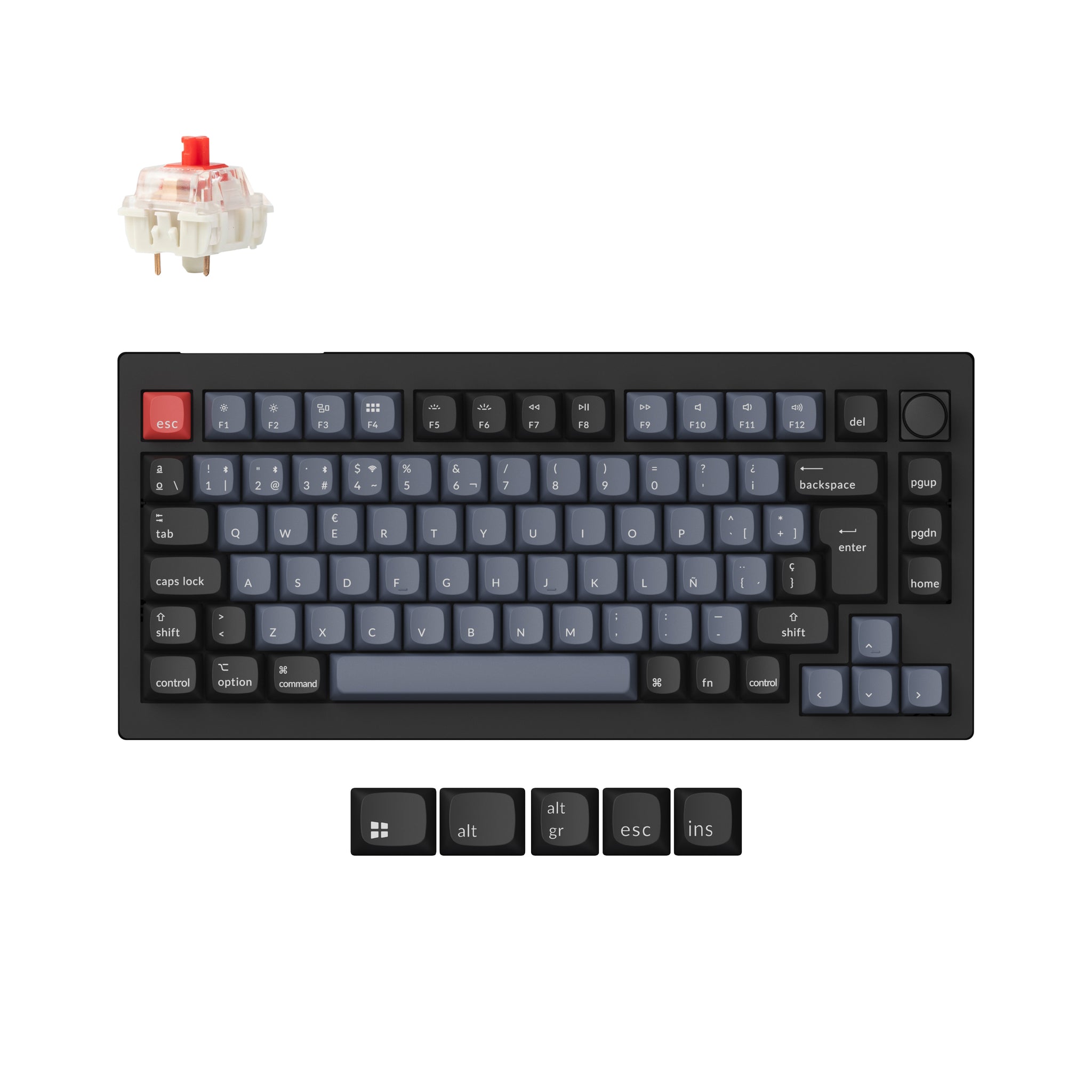 Keychron V1 Max QMK Draadloos Aangepast Mechanisch Toetsenbord ISO-indeling Collectie
