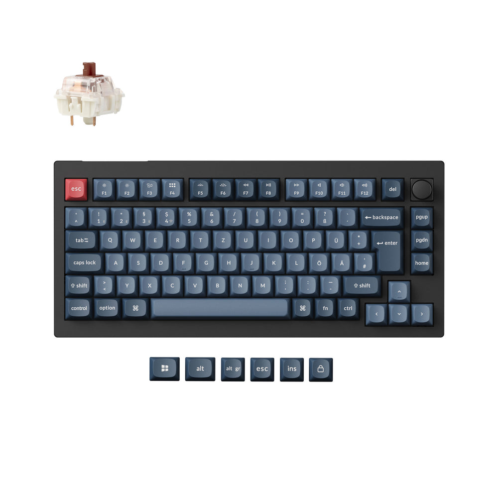 Keychron V1 Max QMK Draadloos Aangepast Mechanisch Toetsenbord ISO-indeling Collectie