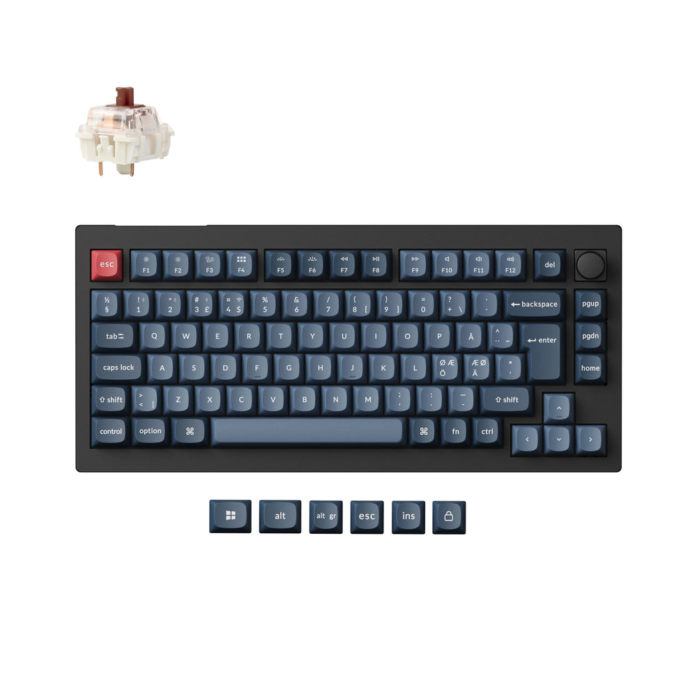 Keychron V1 Max QMK Draadloos Aangepast Mechanisch Toetsenbord ISO-indeling Collectie