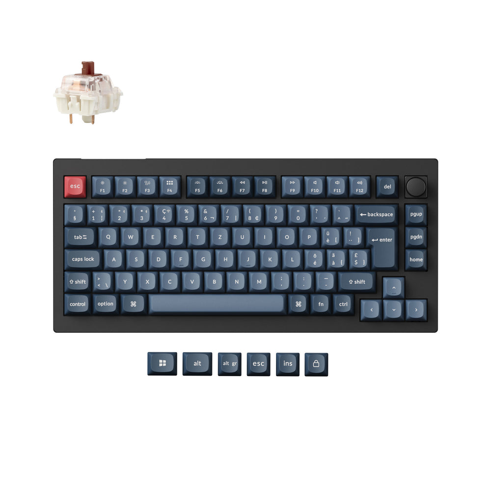 Keychron V1 Max QMK Draadloos Aangepast Mechanisch Toetsenbord ISO-indeling Collectie