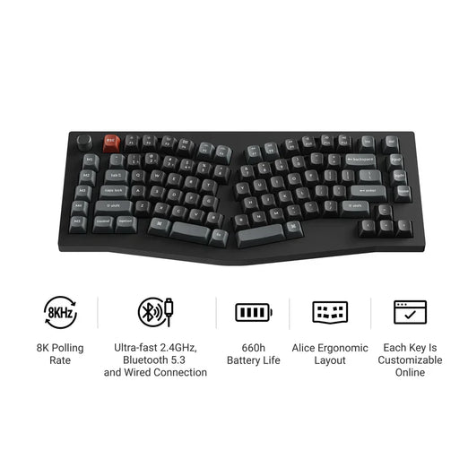 Keychron V10 Ultra 8K Draadloos Aangepast Mechanisch Toetsenbord (US ANSI-indeling)