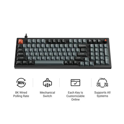 Keychron V5 8K QMK Bedraad Aangepast Mechanisch Toetsenbord