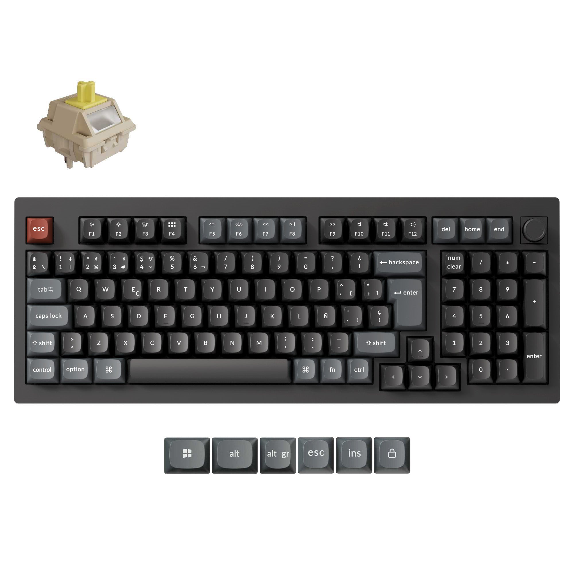 Keychron V5 Ultra 8K draadloze aangepaste mechanische toetsenbordcollectie, ISO-indeling