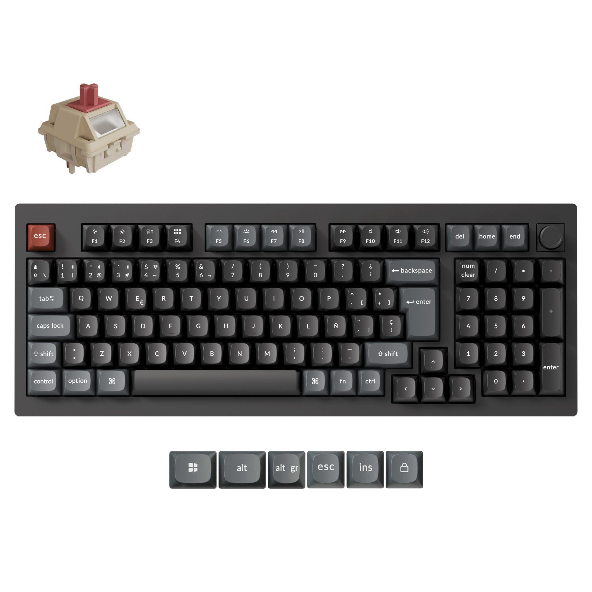 Keychron V5 Ultra 8K draadloze aangepaste mechanische toetsenbordcollectie, ISO-indeling
