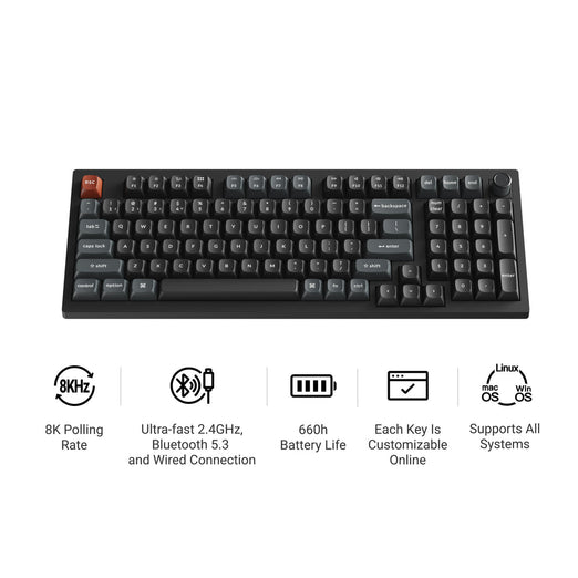 Keychron V5 Ultra 8K Draadloos Aangepast Mechanisch Toetsenbord (US ANSI-indeling)