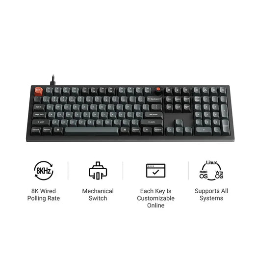 Keychron V6 8K QMK Bedraad Aangepast Mechanisch Toetsenbord
