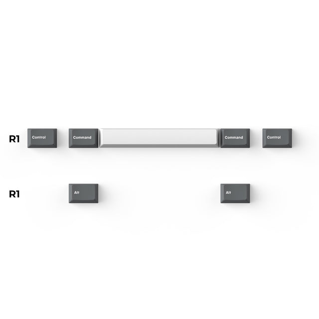 Cherry Profile Double-Shot PBT Volledige Set Keycaps - Grijs, Wit en Blauw