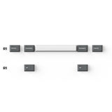 Cherry Profile Double-Shot PBT Full Set Keycaps - Grey, White, and Blue