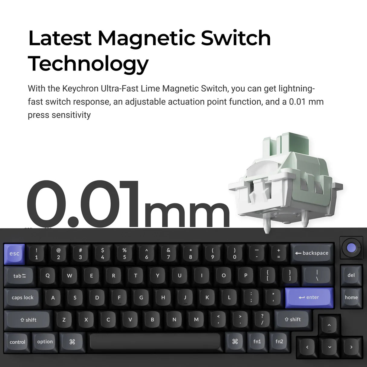 Keychron Q2 HE 8K Magnetic Switch Keyboard (US ANSI Layout)