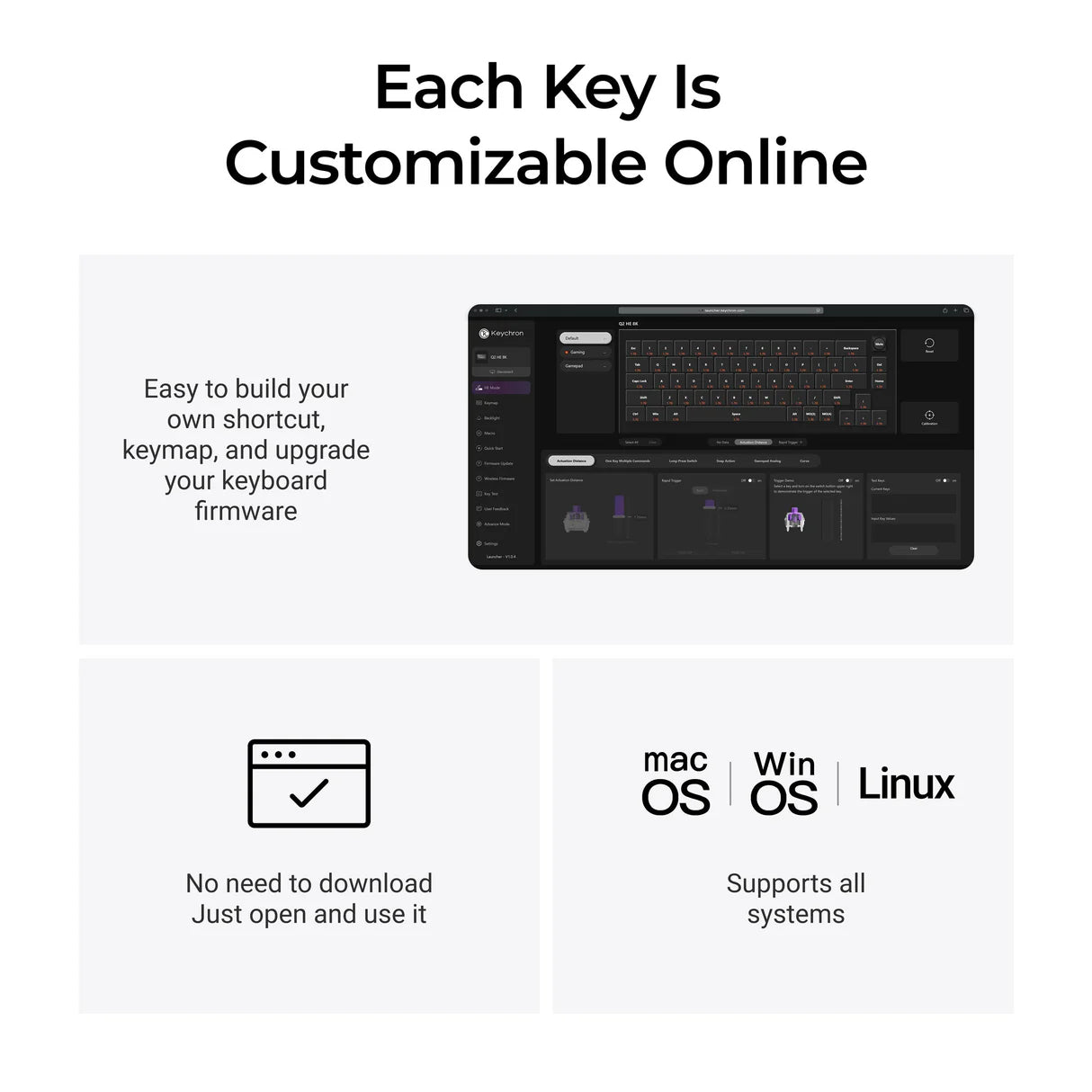 Keychron Q2 HE 8K Magnetic Switch Keyboard (US ANSI Layout)