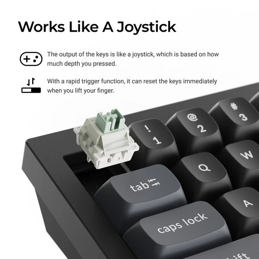 Keychron Q2 HE 8K Bedraad Magnetisch Schakeltoetsenbord (US ANSI-indeling)