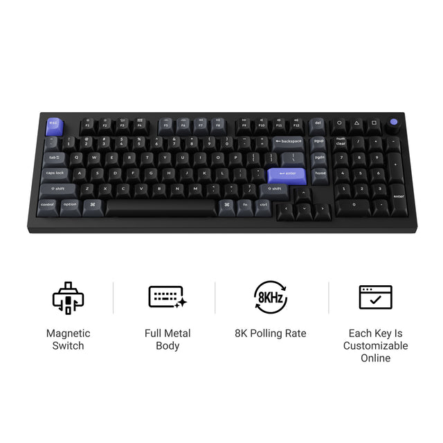 Keychron Q5 HE 8K Bedraad Magnetisch Schakeltoetsenbord (US ANSI-indeling)