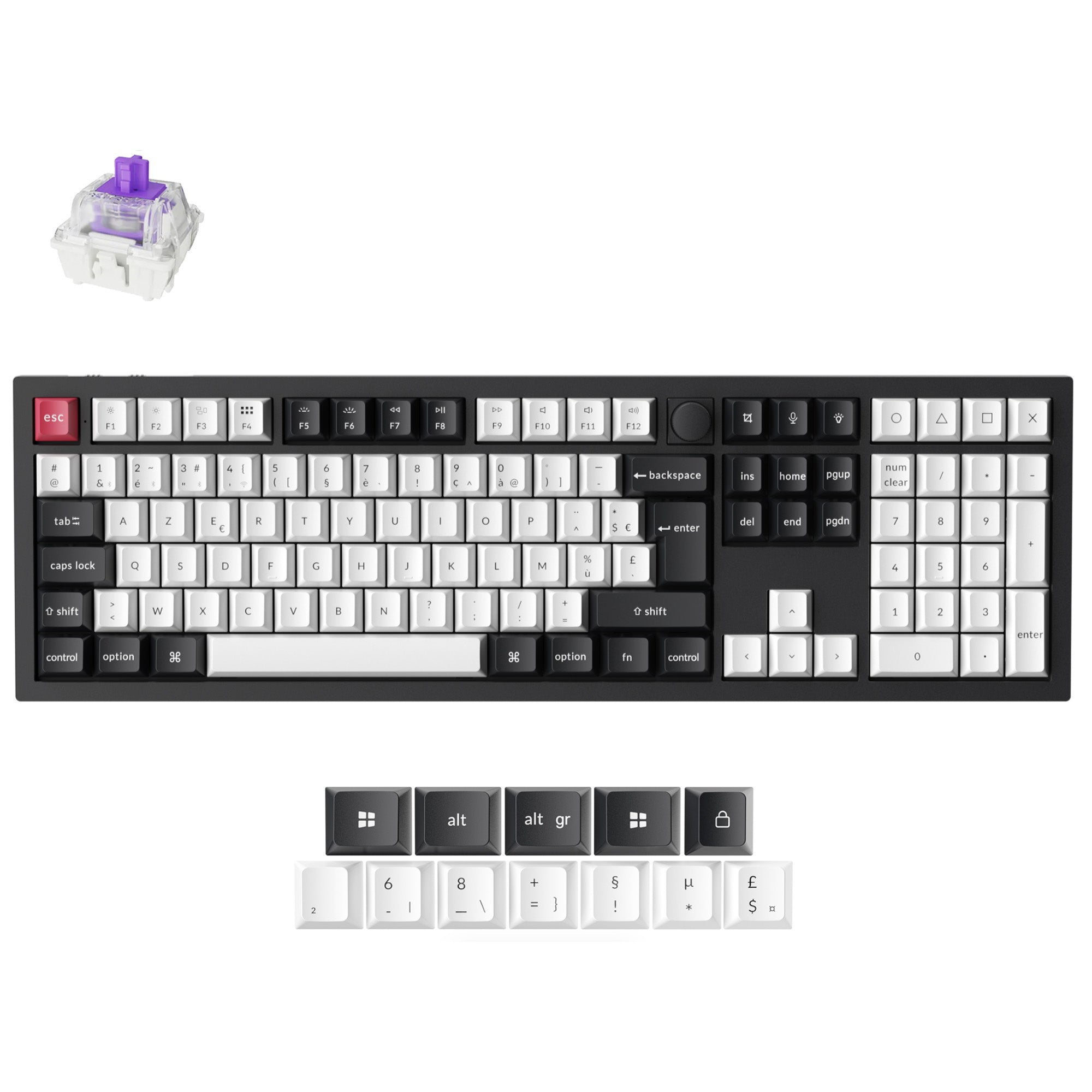 Keychron Q6 HE QMK Draadloos Aangepast Toetsenbord ISO-indeling Collectie