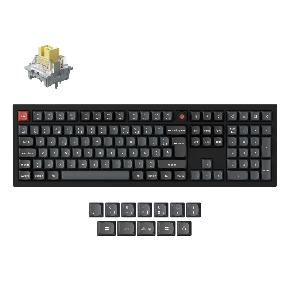 Keychron V6 8K QMK Wired Custom Mechanical Keyboard ISO Layout Collection