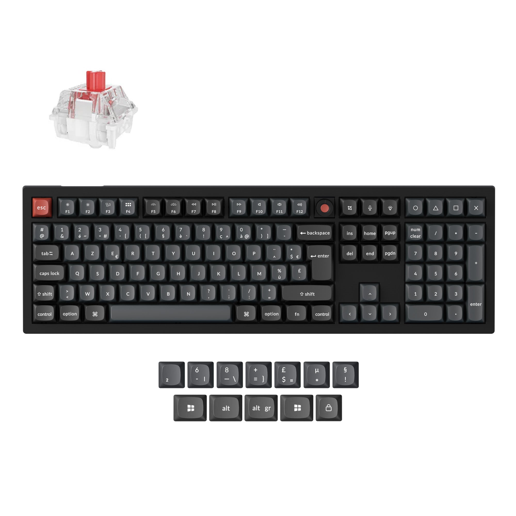 Keychron V6 8K QMK Wired Custom Mechanical Keyboard ISO Layout Collection