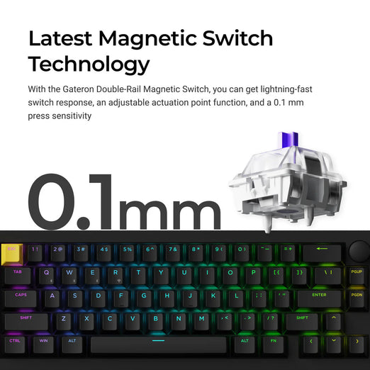 Lemokey P2 HE Draadloze Magnetische Schakelaar Aangepast Gaming Toetsenbord (US ANSI-indeling)