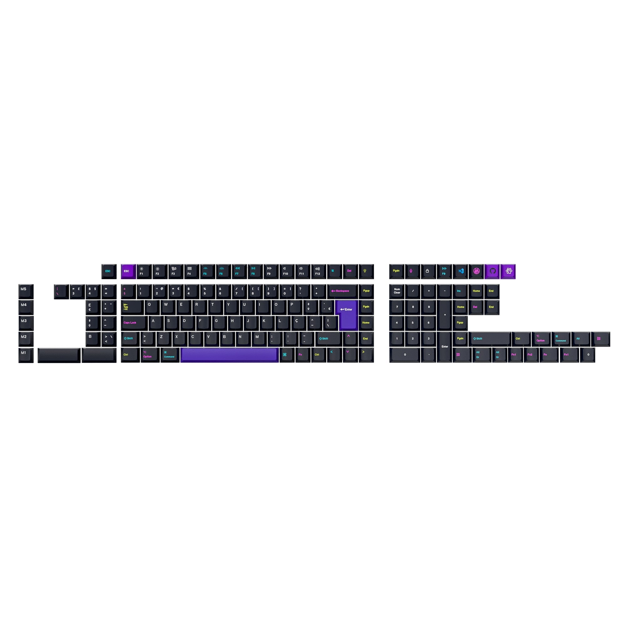 ISO Cherry Profile Dye-Sub PBT Full Set Keycap Set - Developer - Version 2