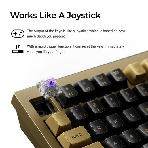 Keychron Q1 HE QMK Draadloos Aangepast Toetsenbord - Koper Editie (US ANSI Indeling)