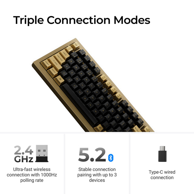 Keychron Q1 HE QMK Wireless Custom Keyboard - Copper Edition (US ANSI Layout)