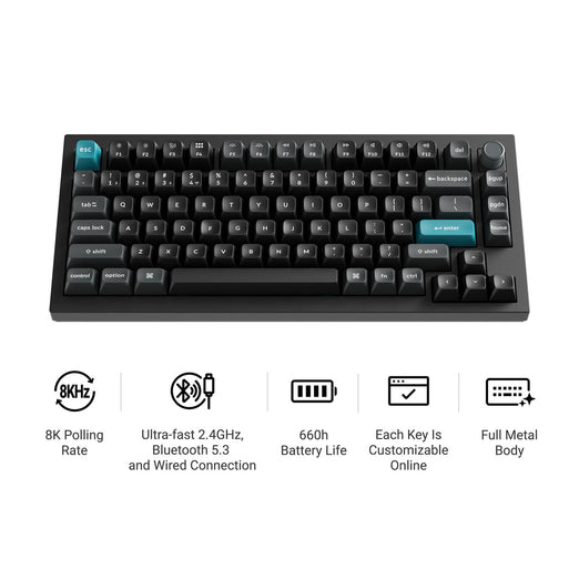 Keychron Q1 Ultra 8K Draadloos Aangepast Mechanisch Toetsenbord (US ANSI-indeling)