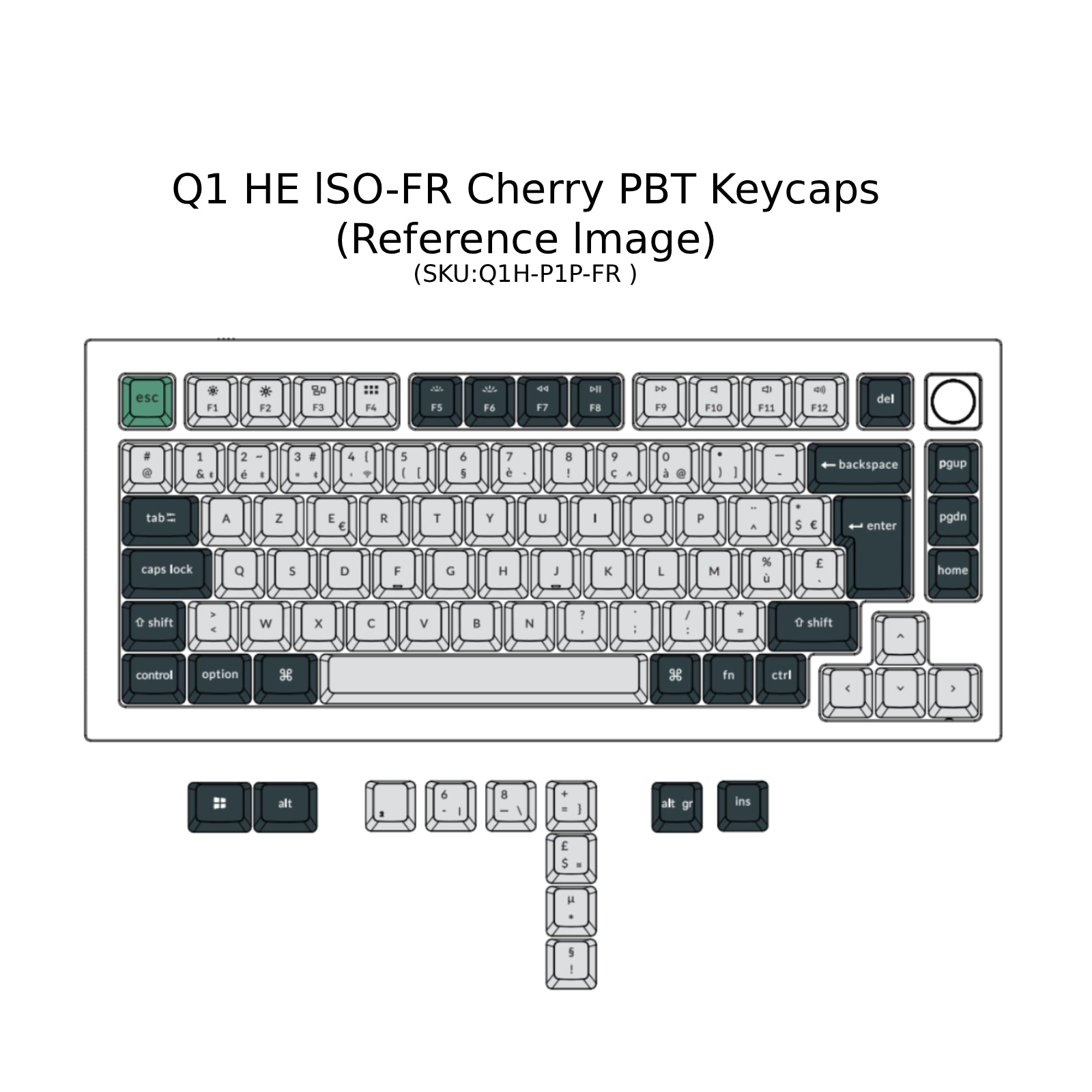 Keychron Q1 HE QMK Draadloos Aangepast Toetsenbord ISO-indeling Collectie