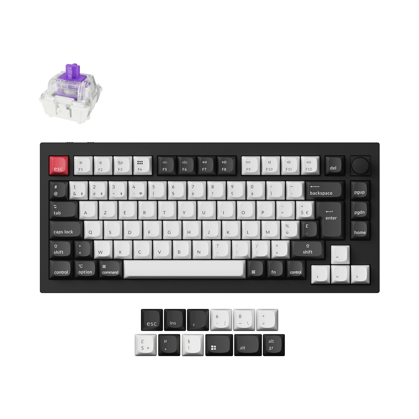 Keychron Q1 HE QMK Draadloos Aangepast Toetsenbord ISO-indeling Collectie