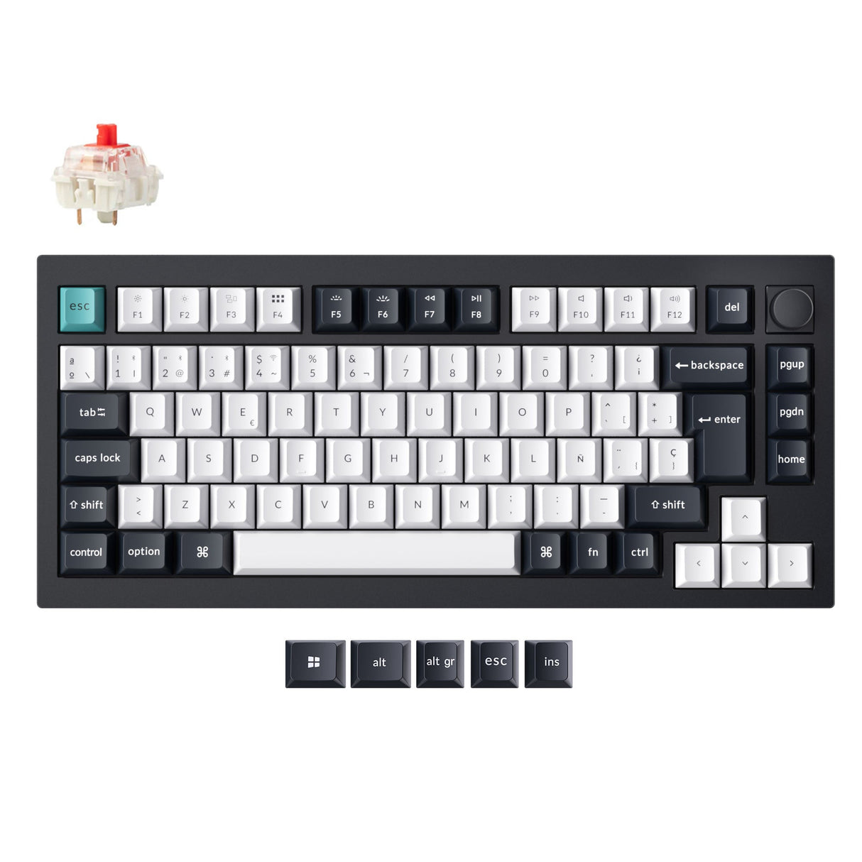 Keychron Q1 Max QMK/VIA Draadloos aangepast mechanisch toetsenbord ISO-indelingscollectie