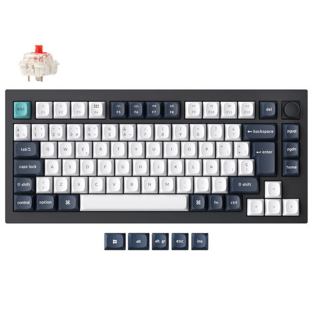 Keychron Q1 Max QMK/VIA Draadloos Aangepast Mechanisch Toetsenbord ISO-indeling Collectie