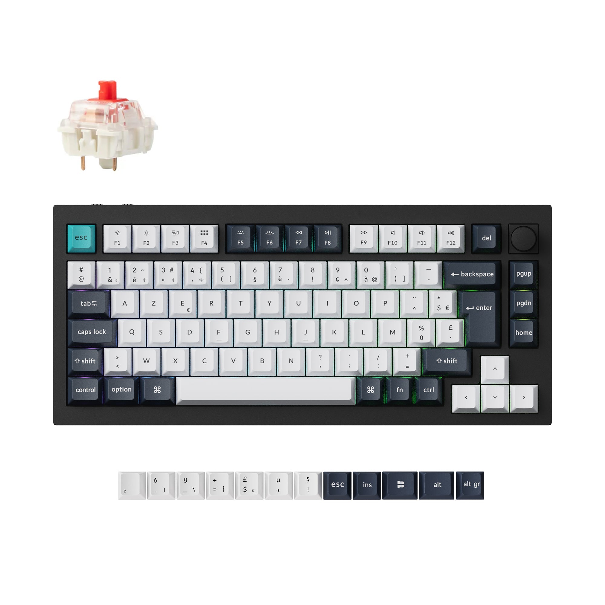 Keychron Q1 Max QMK/VIA Draadloos Aangepast Mechanisch Toetsenbord ISO-indeling Collectie