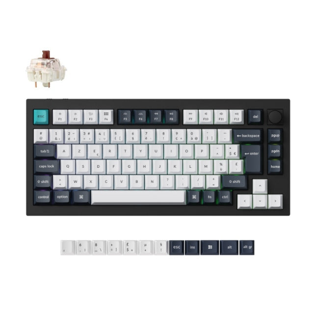 Keychron Q1 Max QMK/VIA Draadloos aangepast mechanisch toetsenbord ISO-indelingscollectie