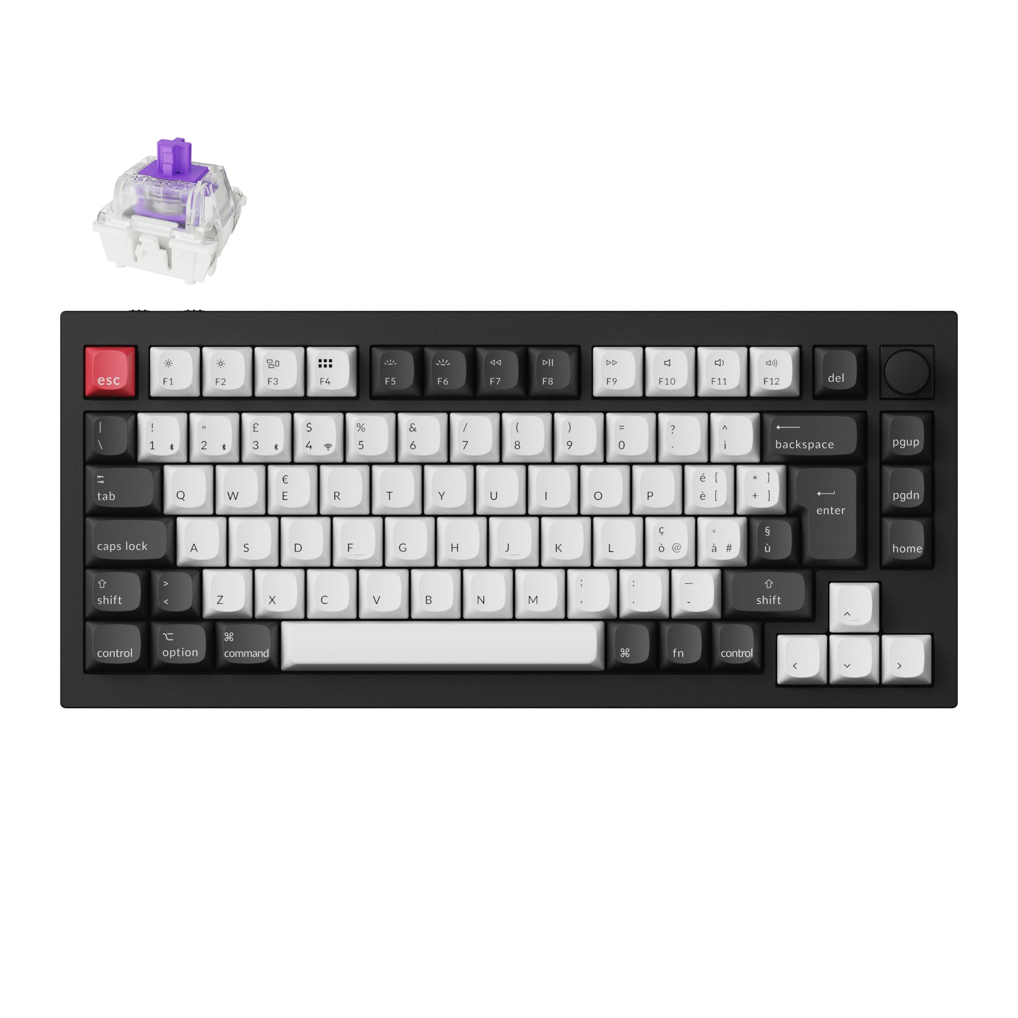 Keychron Q1 HE QMK Draadloos Aangepast Toetsenbord ISO-indeling Collectie