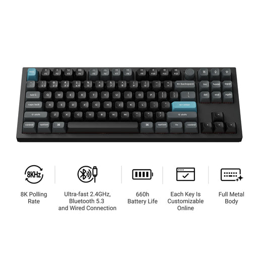 Keychron Q3 Ultra 8K Draadloos Aangepast Mechanisch Toetsenbord (US ANSI-indeling)