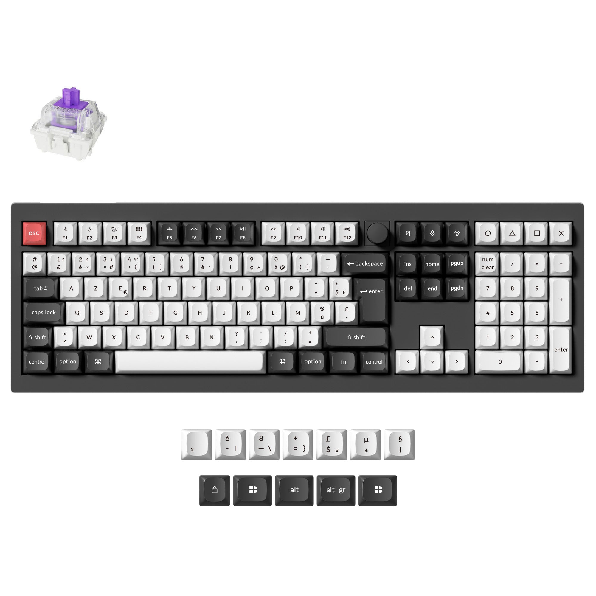 Keychron Q6 HE QMK Wireless Custom Keyboard ISO Layout Collection