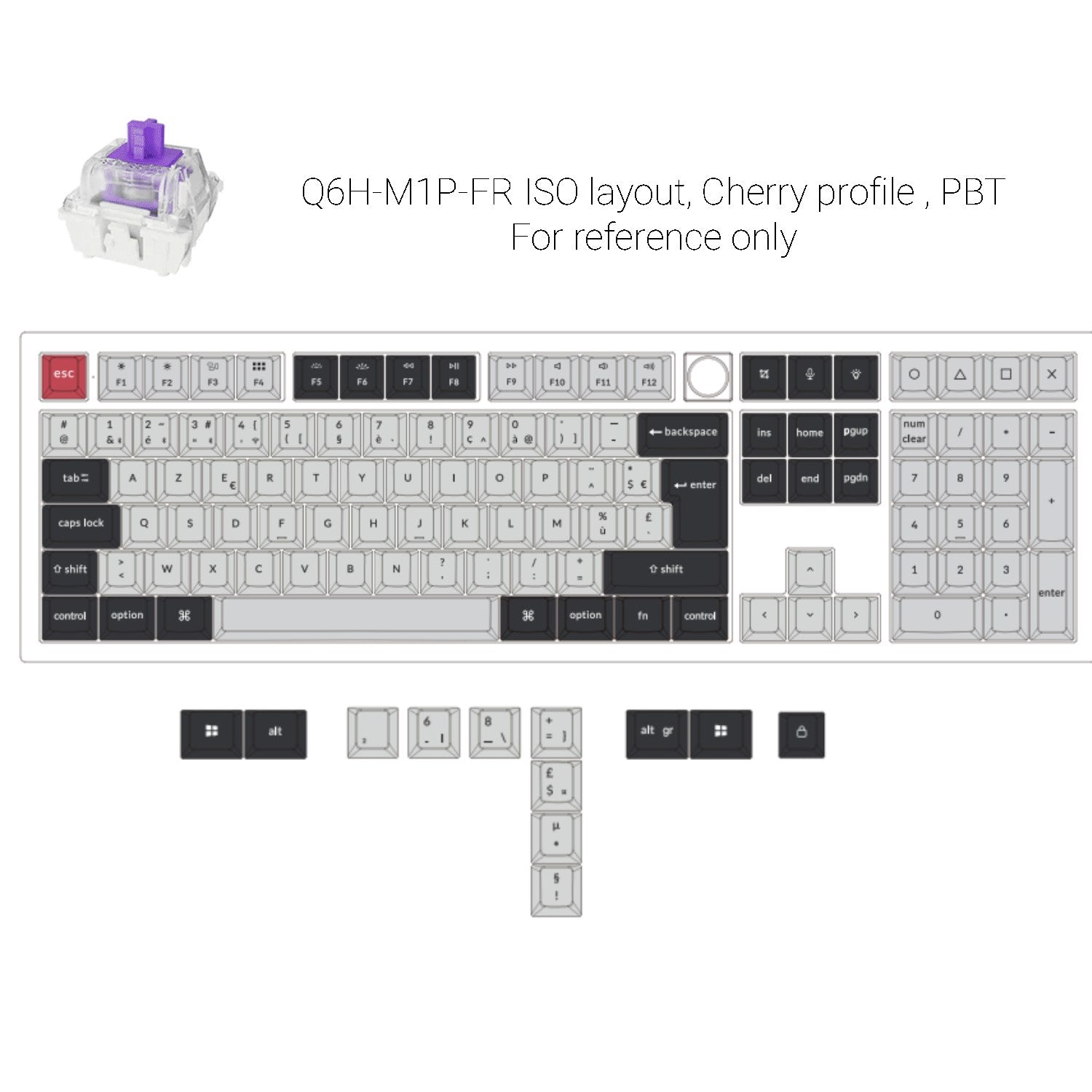 Keychron Q6 HE QMK Wireless Custom Keyboard ISO Layout Collection