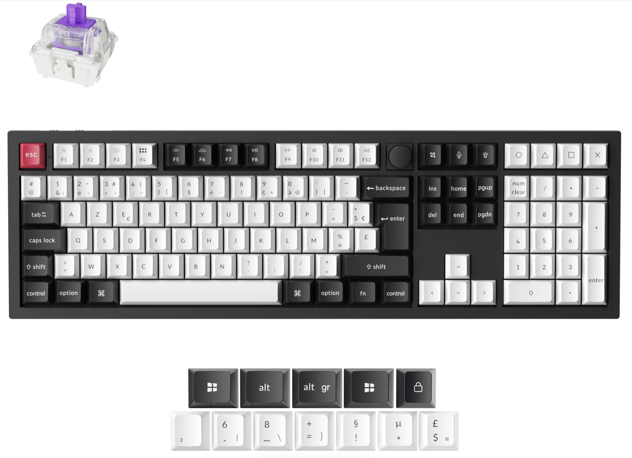 Keychron Q6 HE QMK Draadloos Aangepast Toetsenbord ISO-indeling Collectie