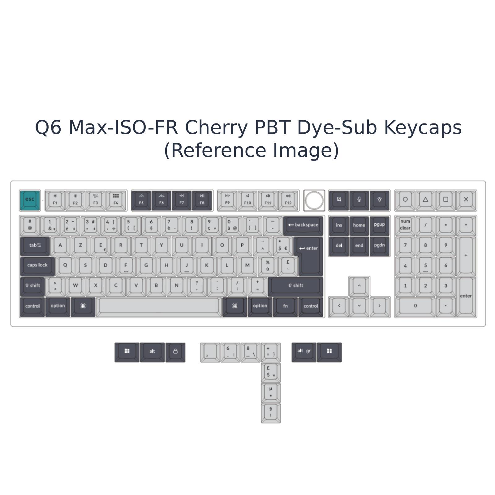 Keychron Q6 Max QMK/VIA Draadloos aangepast mechanisch toetsenbord ISO-indelingscollectie