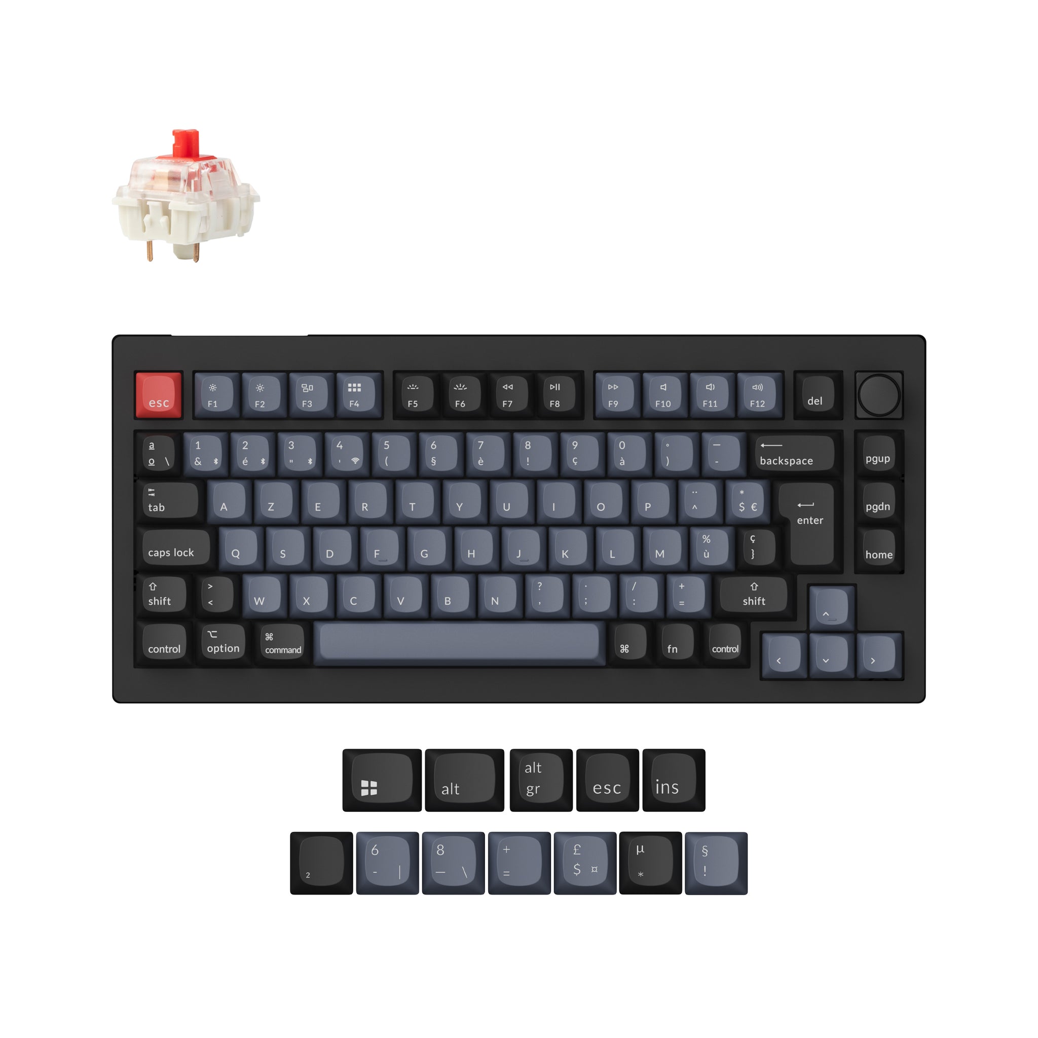 Keychron V1 Max QMK Draadloos Aangepast Mechanisch Toetsenbord ISO-indeling Collectie