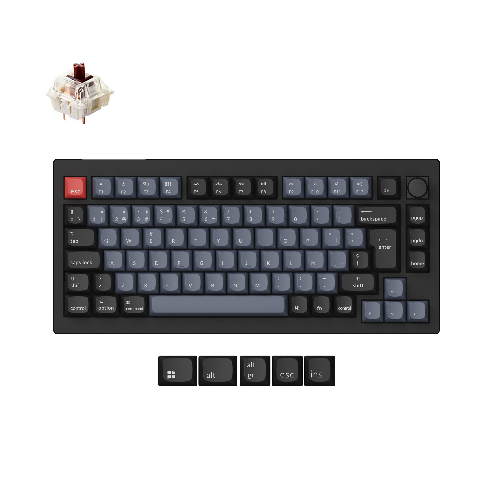 Keychron V1 Max QMK Draadloos Aangepast Mechanisch Toetsenbord ISO-indeling Collectie