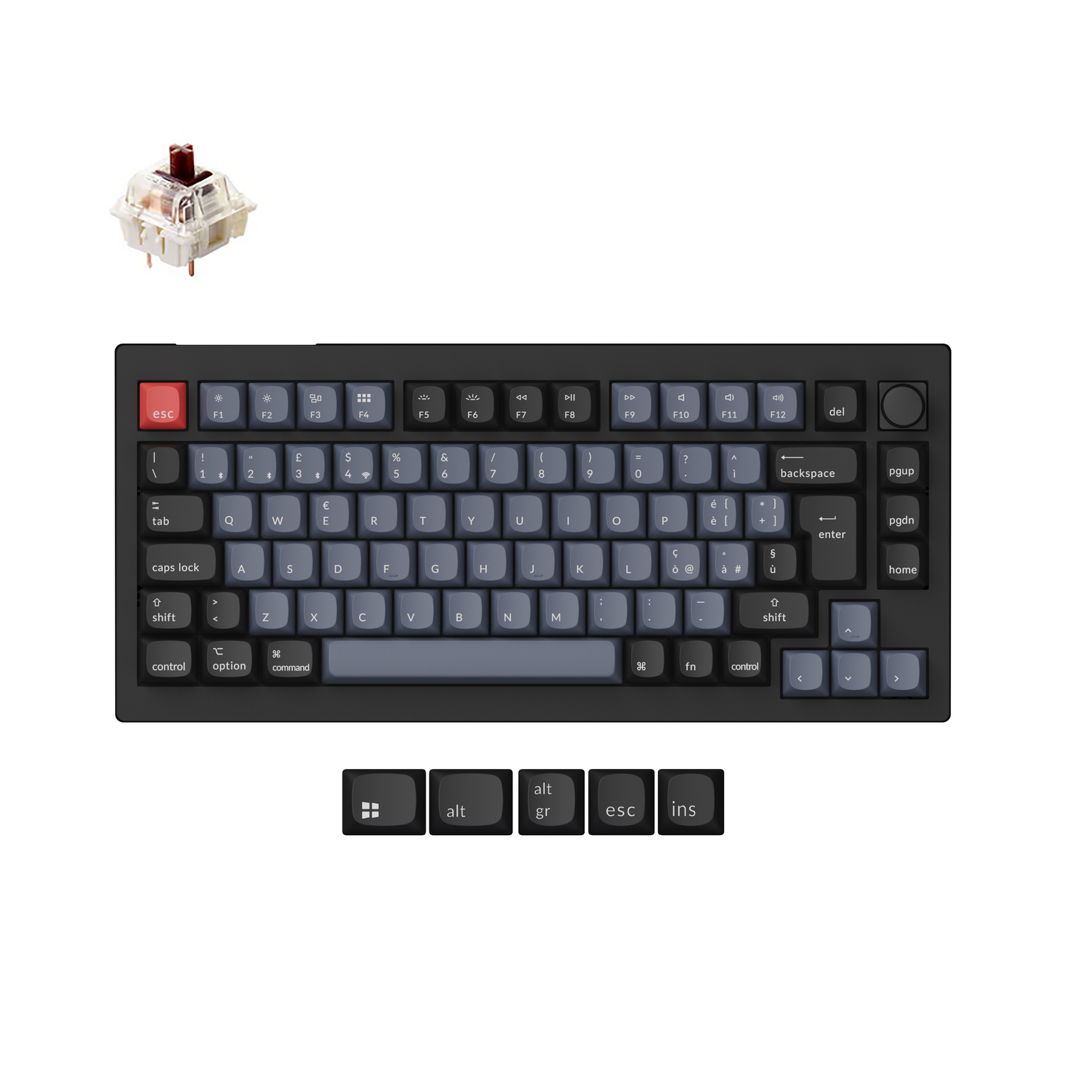 Keychron V1 Max QMK Draadloos Aangepast Mechanisch Toetsenbord ISO-indeling Collectie