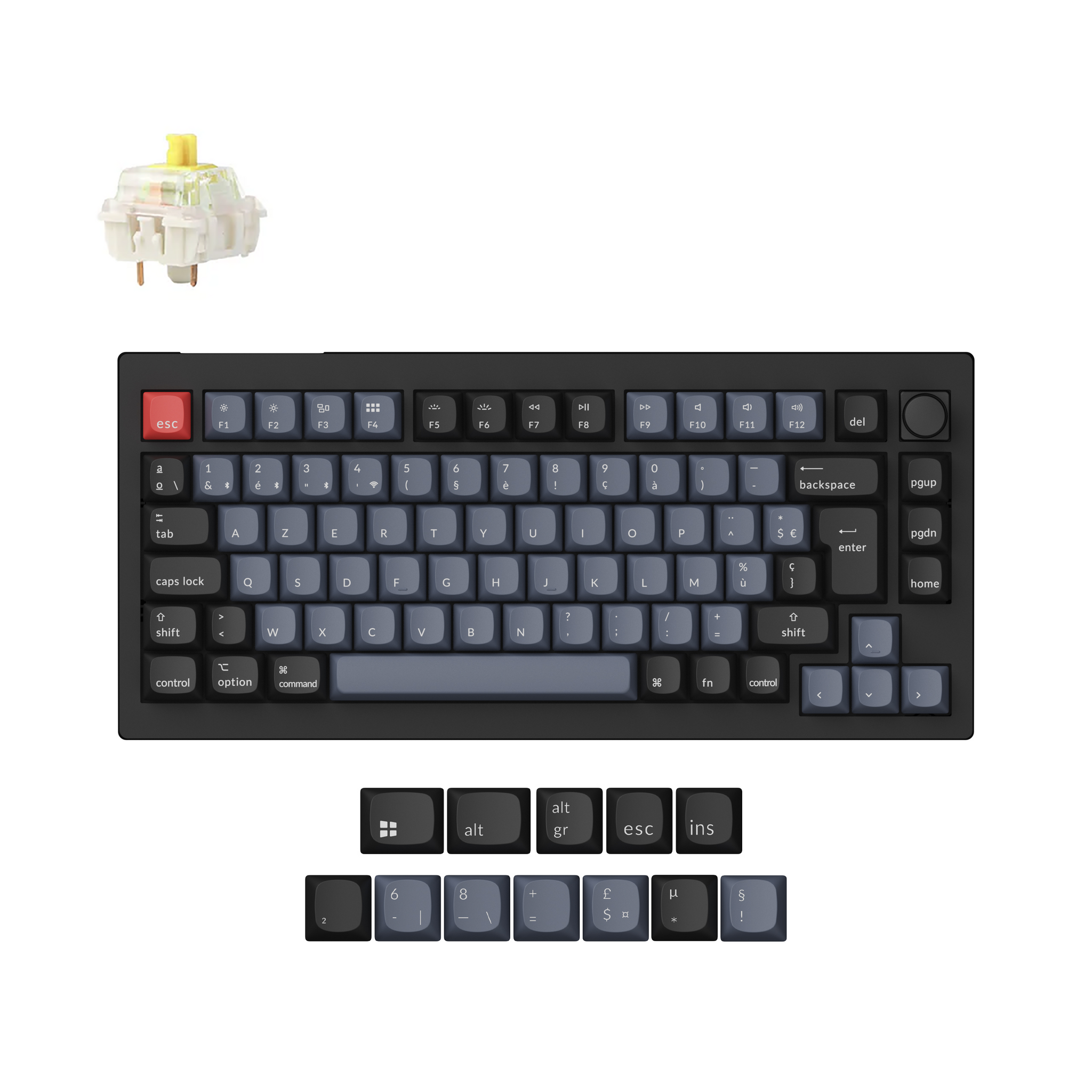 Keychron V1 Max QMK Draadloos Aangepast Mechanisch Toetsenbord ISO-indeling Collectie