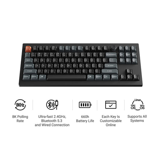 Keychron V3 Ultra 8K Draadloos Aangepast Mechanisch Toetsenbord (US ANSI-indeling)