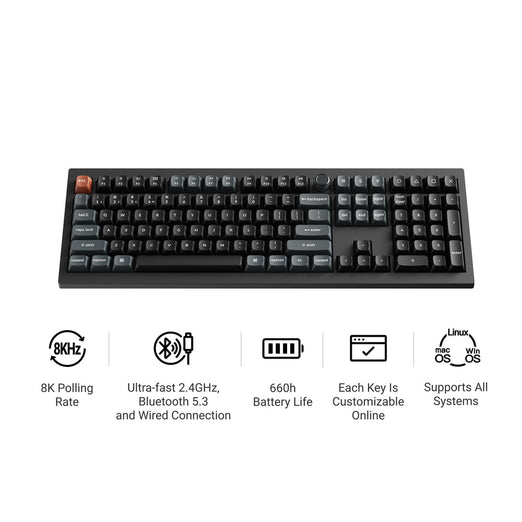 Keychron V6 Ultra 8K Draadloos Aangepast Mechanisch Toetsenbord (US ANSI-indeling)