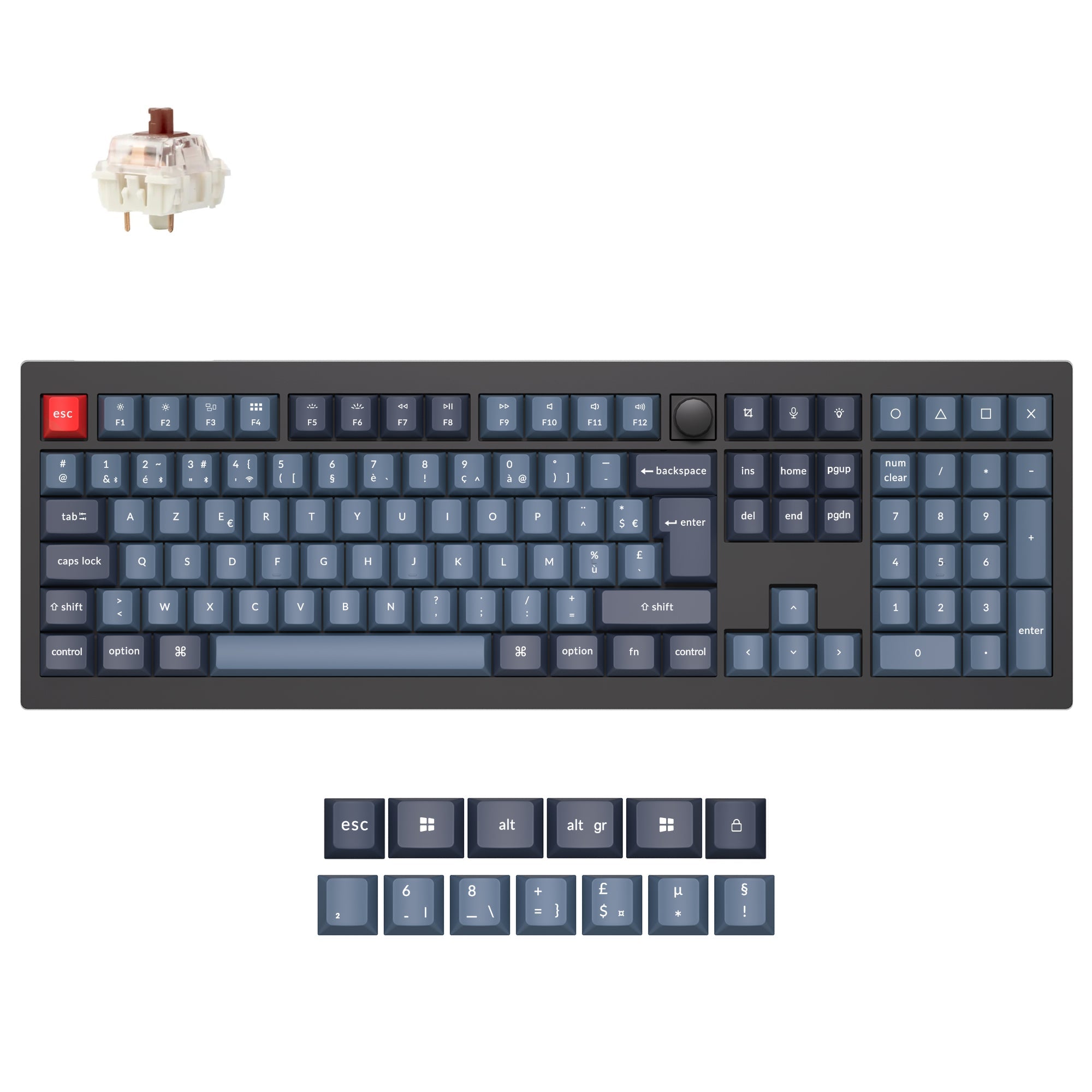 Keychron V6 Max QMK Draadloos Aangepast Mechanisch Toetsenbord ISO-indeling Collectie