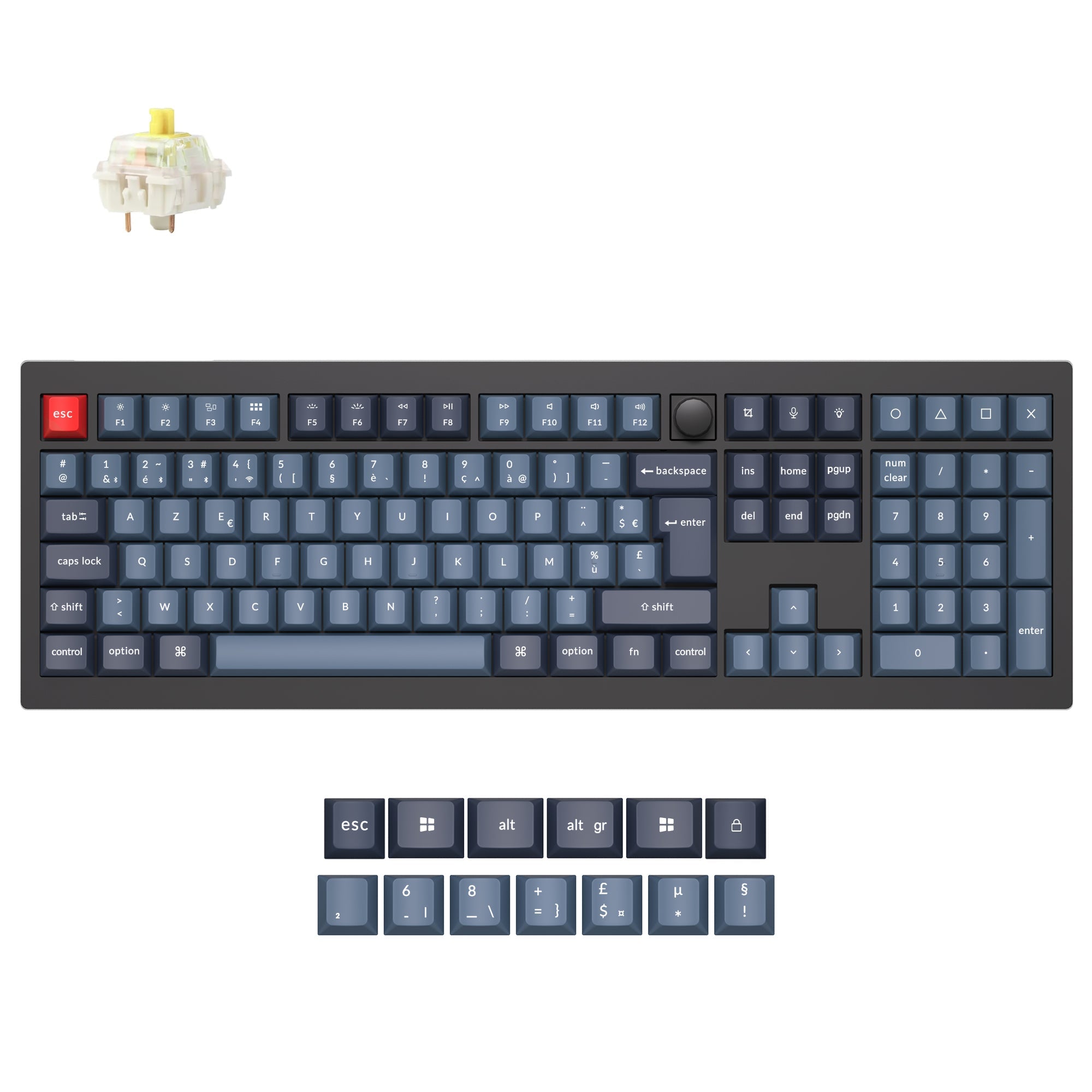 Keychron V6 Max QMK Wireless Custom Mechanical Keyboard ISO Layout Collection