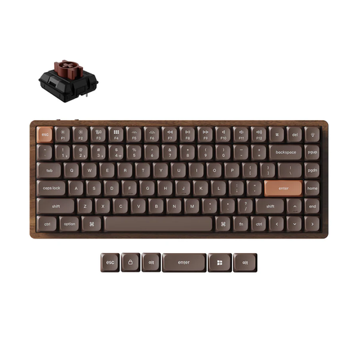 Keychron K3 Max QMK Draadloos Aangepast Mechanisch Toetsenbord - Speciale Houten Editie